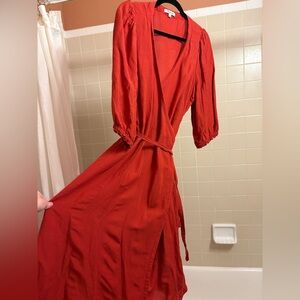 Madewell - Red Wrap Dress